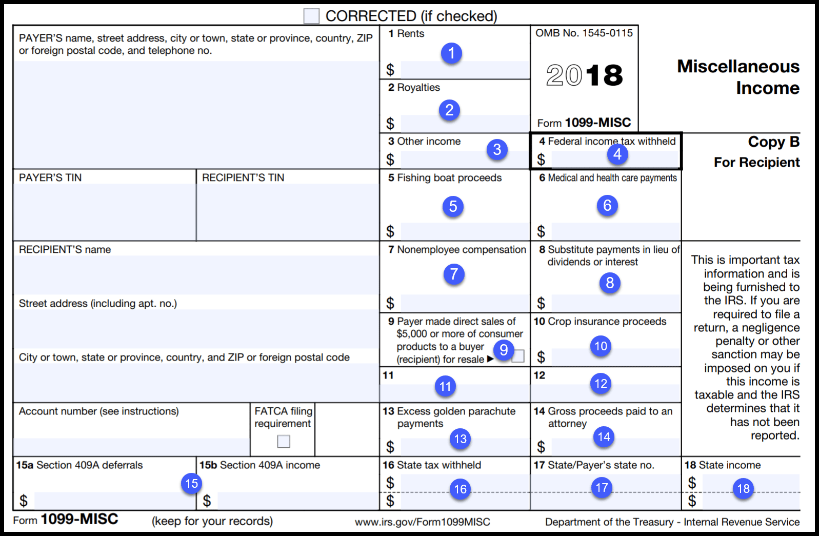 Blank 1099 Form 2025 Printable