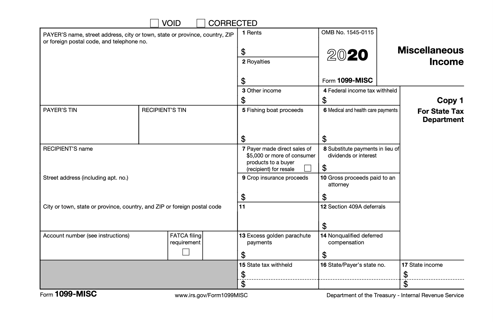1099 Printable Form 2025 William M Nygaard