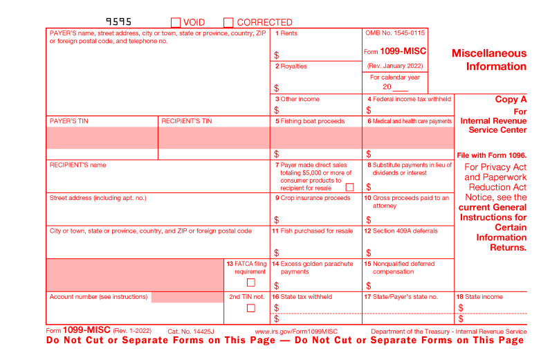 1099 Printable Form 2025 William M Nygaard