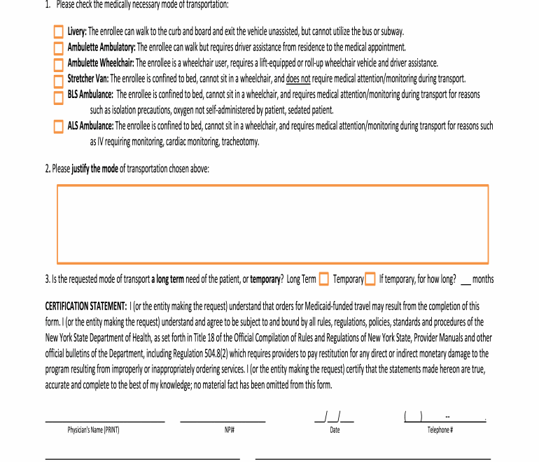 2012 2025 Medicaid Transportation Justification Request Form 2015 Fill