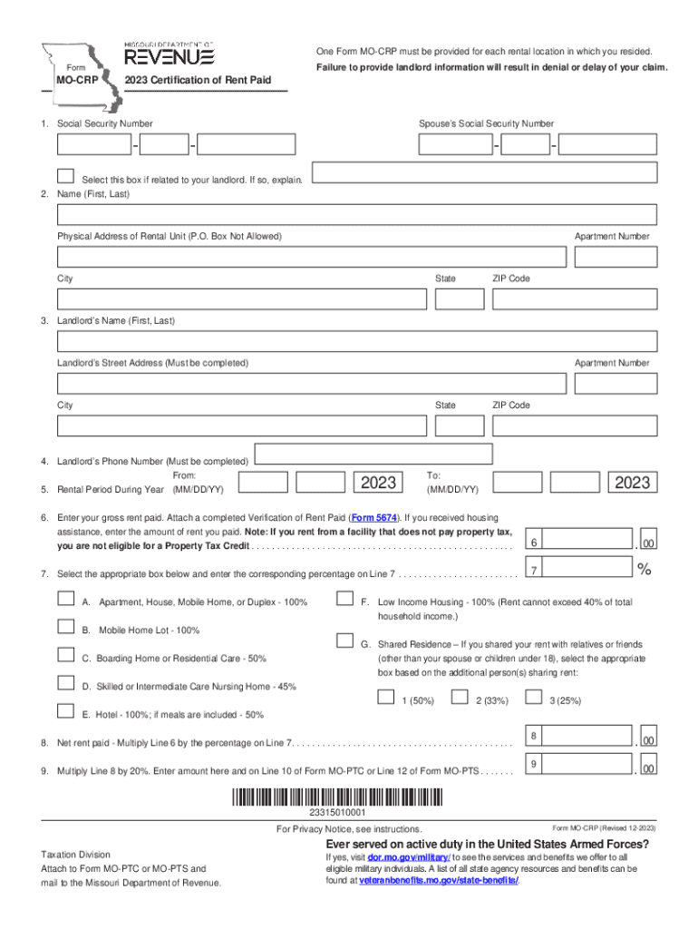 2023 2025 Form MO MO CRP Fill Online Printable Fillable Blank 