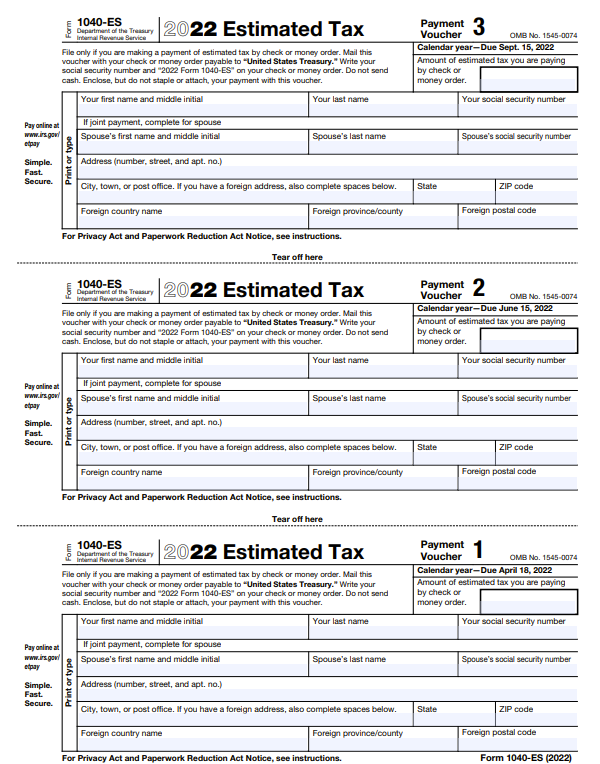 2025 Form 1040 Es Payment Voucher 1 Images References Layla Leanor