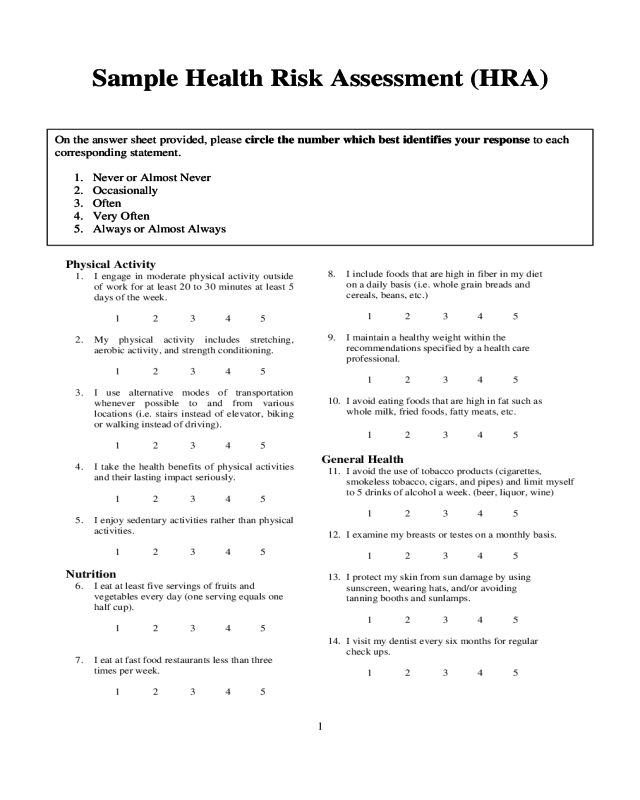 Medicare Health Risk Assessment Form 2025 Printable