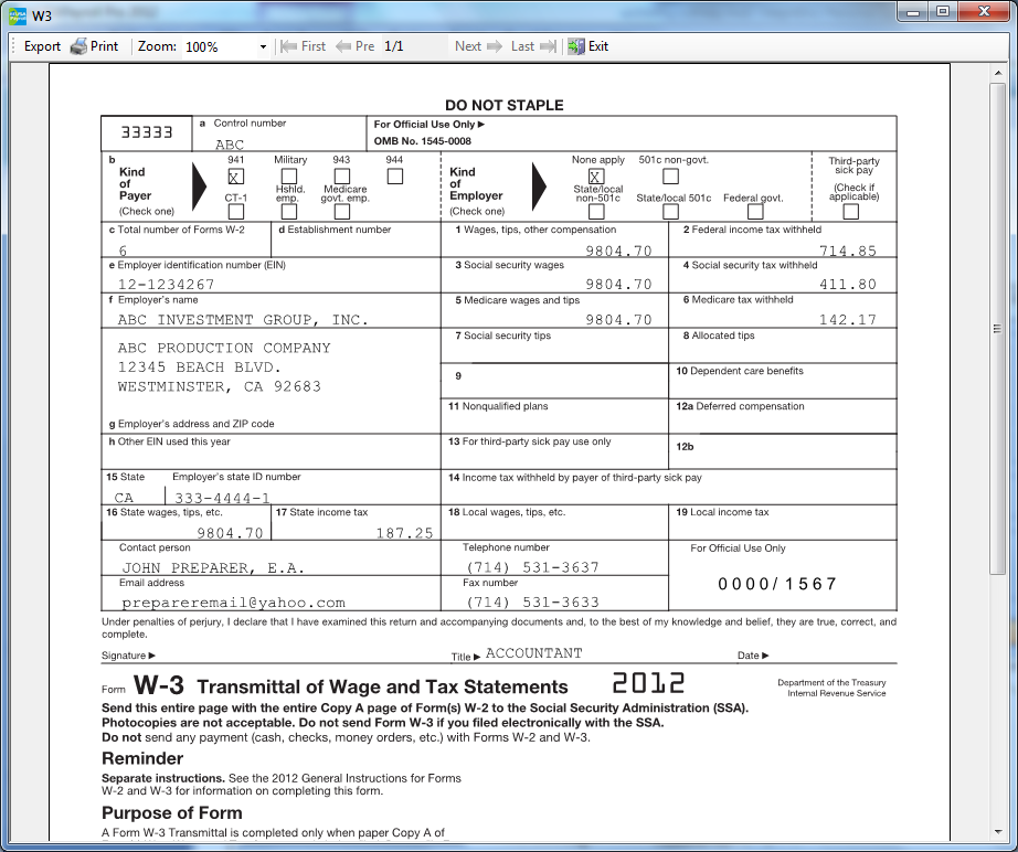 2025 W 3 Form Printable