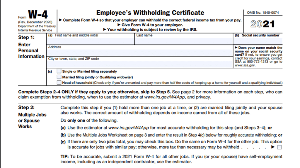 2025 Printable W 4 Form