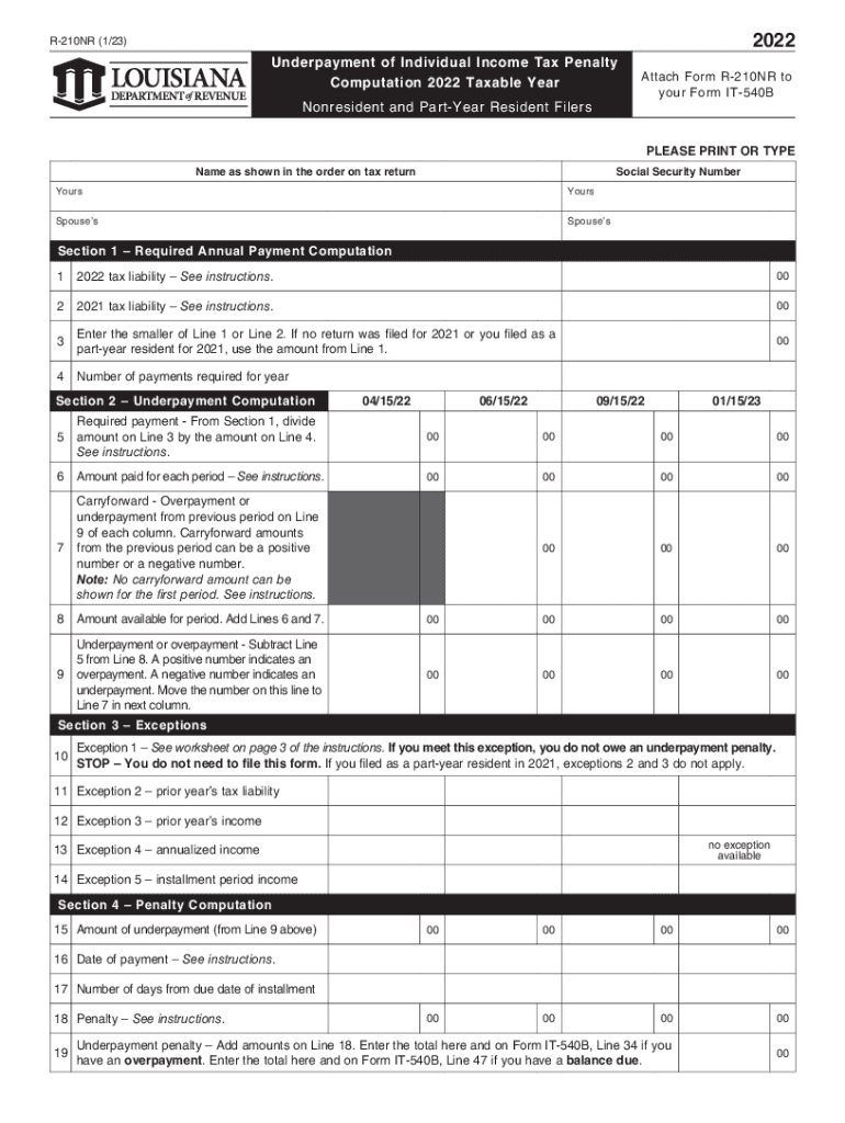 Irs Form 2210 For 2025 Printable