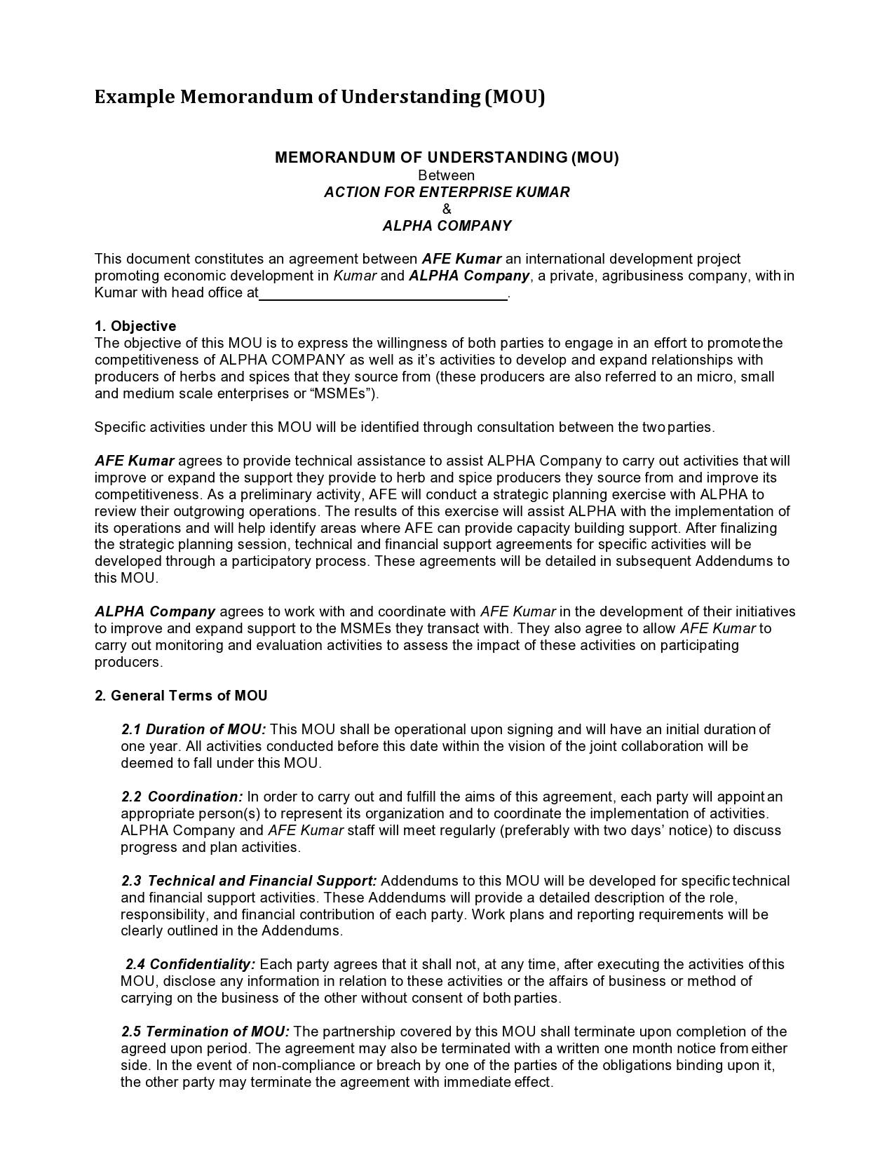 41 Perfect Letter Of Agreement Templates TemplateLab