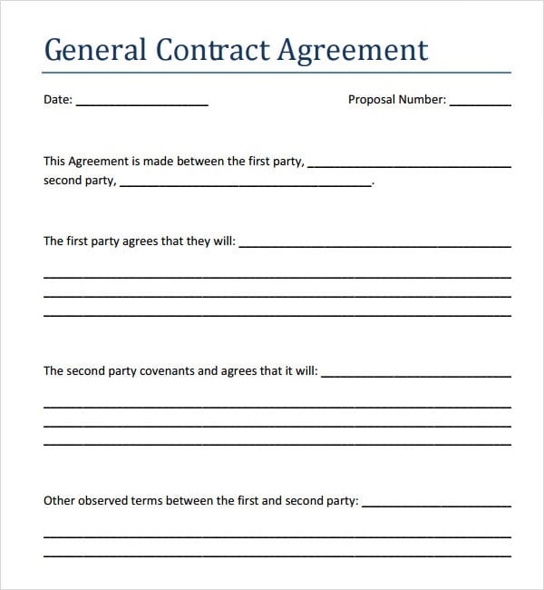 5 Contract Agreement Between Two Parties Samples Free Sample Templates