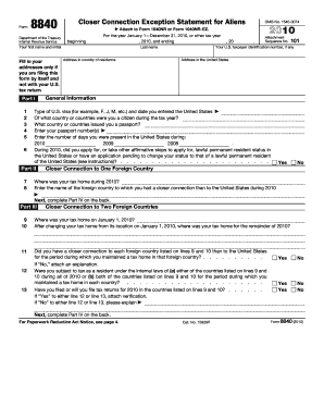 Irs Form 8840 For 2025 Printable