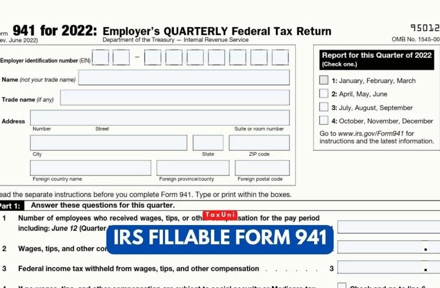 941 Form 2025 Printable Isabelle Swadling I