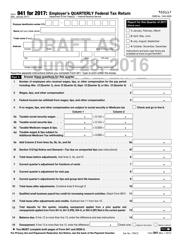 941 Form 2025 Printable Isabelle Swadling I 