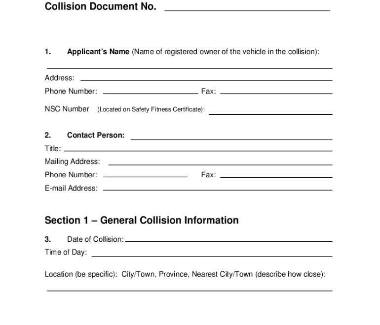 Alberta Transportation Collision Evaluation Program 2012 Request