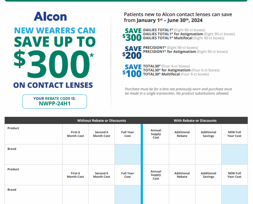 Alcon Rebate Redemption Form 2025 USRebate