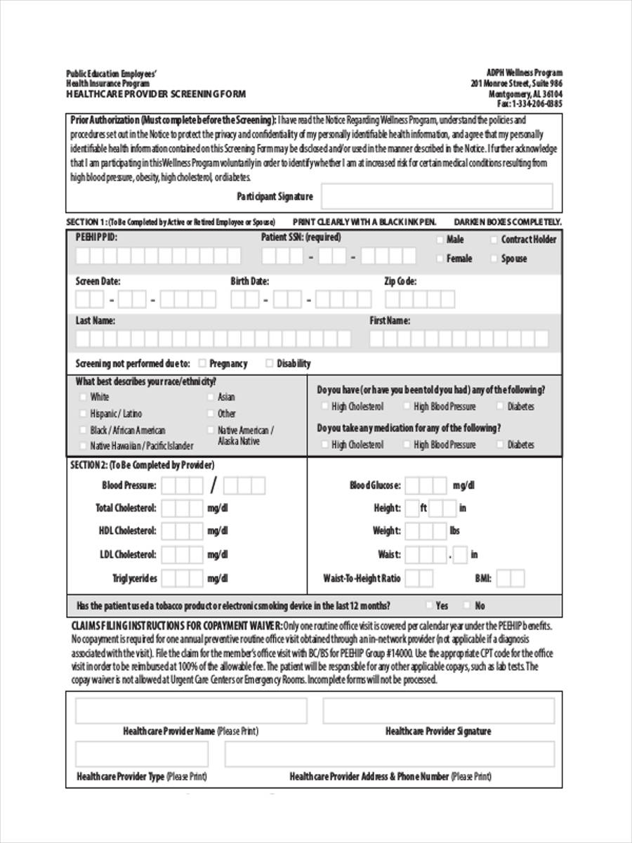 Biometric Screening Form 2025 Kyle Anstice