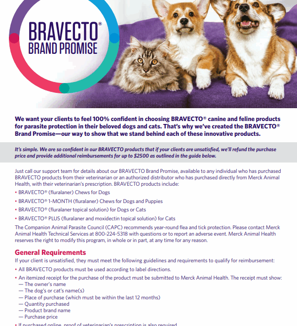 Bravecto World Wide Rebates