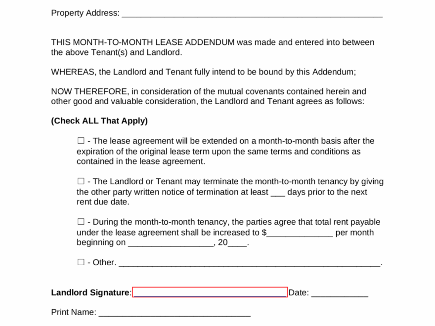 California Lease Renewal With Rent Increase Printable Form Printable