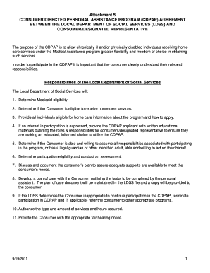 Cdpap Agreement Form Fill And Sign Printable Template Online