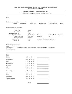 Chipotle Order Form 2025 Printable