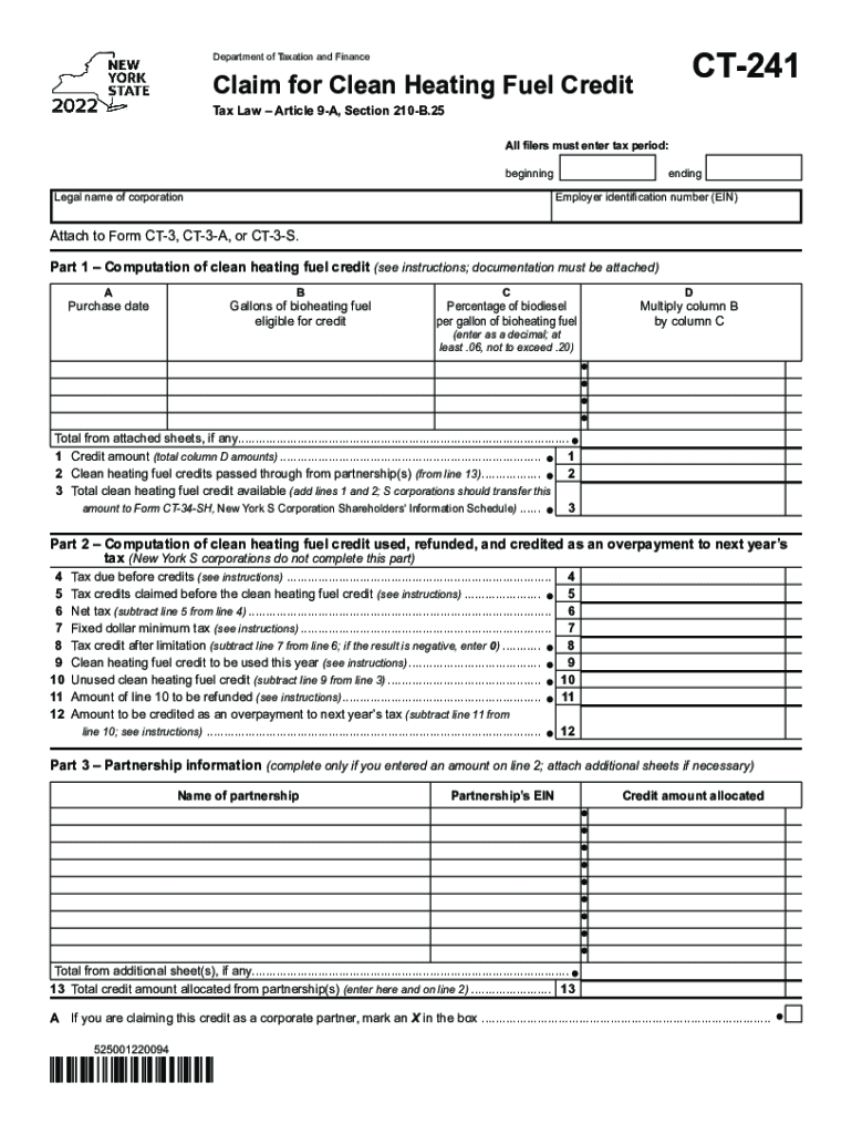 Clean Heating Fuel Credit 2022 2025 Form Fill Out And Sign Printable 