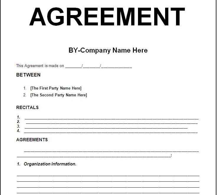 Contract Agreement Template