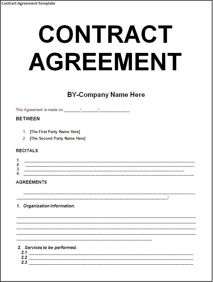 Contract Agreement Template