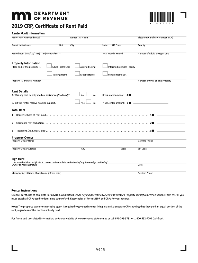 2025 Crp Form Printable Download