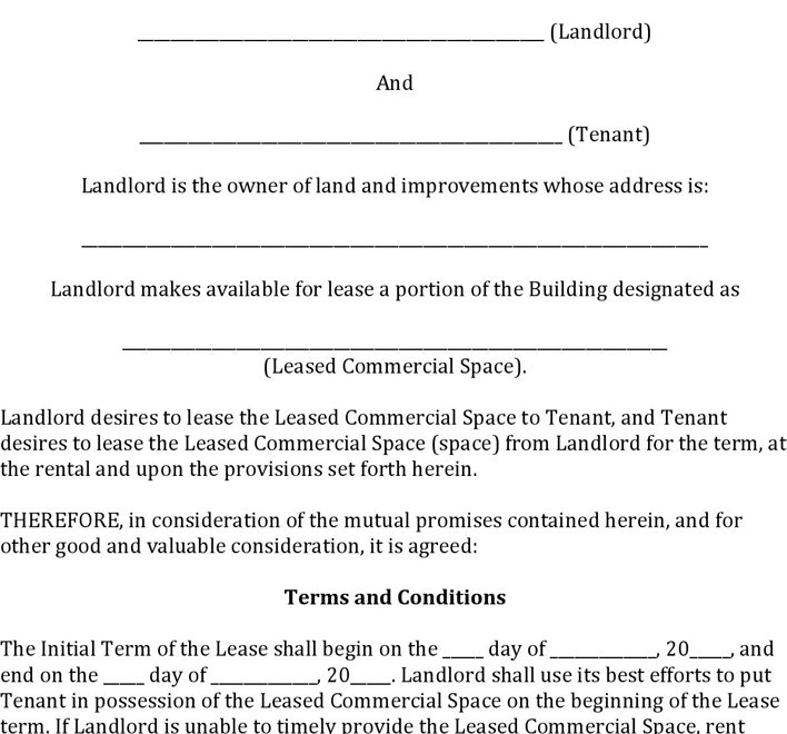Delaware Commercial Lease Agreement Download Free Printable Rental