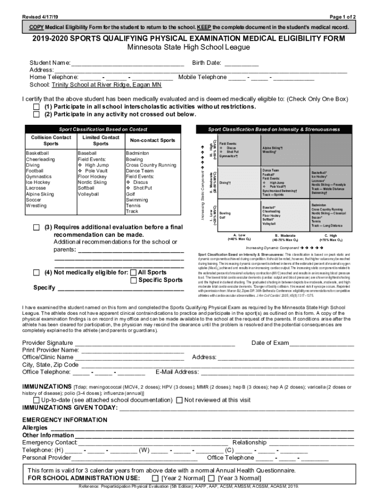 Fillable Online Get The Free Online Ncaa Physical Examination Form 