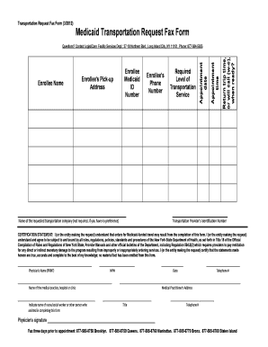 Printable Form 2015 Medicaid Transportation 2025