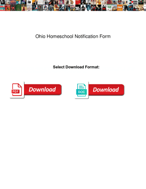 Fillable Online Ohio Homeschool Notification Form Ackbar Ohio 