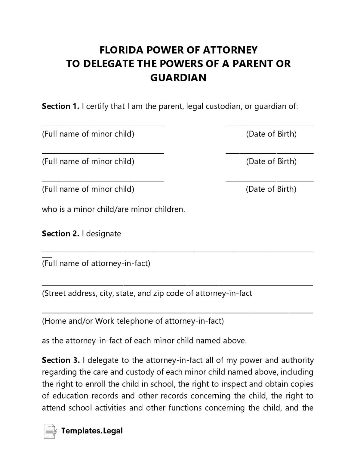 Florida Durable Power Of Attorney Form 2025 Printable
