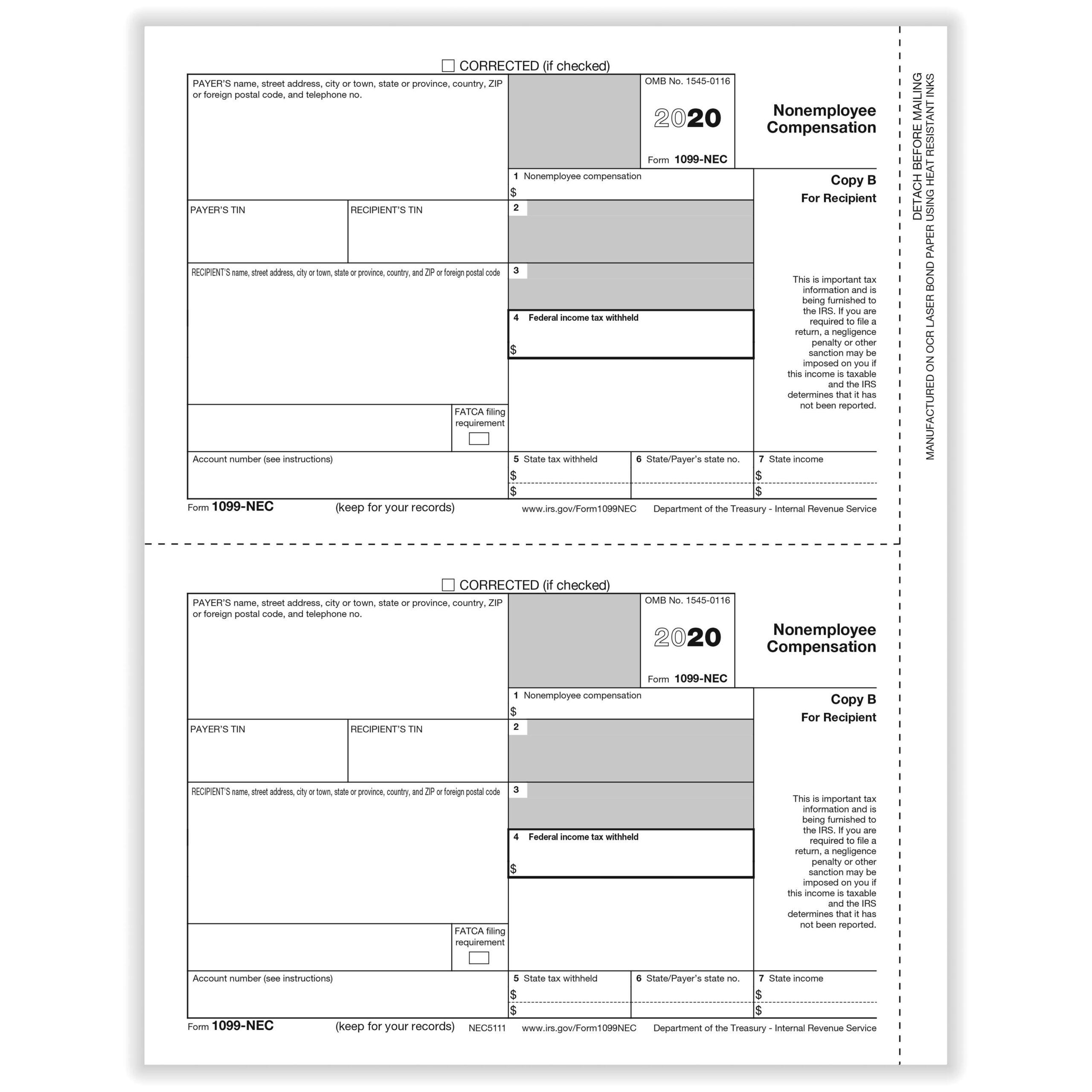 Form 1099 Nec 2025 Julie M Olsen