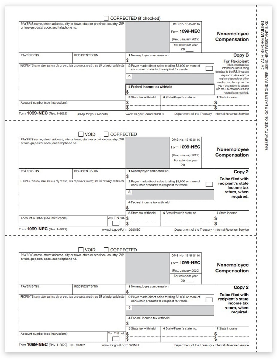 Printable Form 1099 Nec 2025