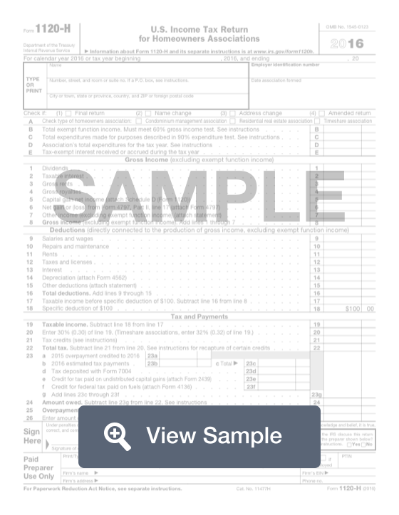 Form 1120 H 2025 Chelsea Buncle