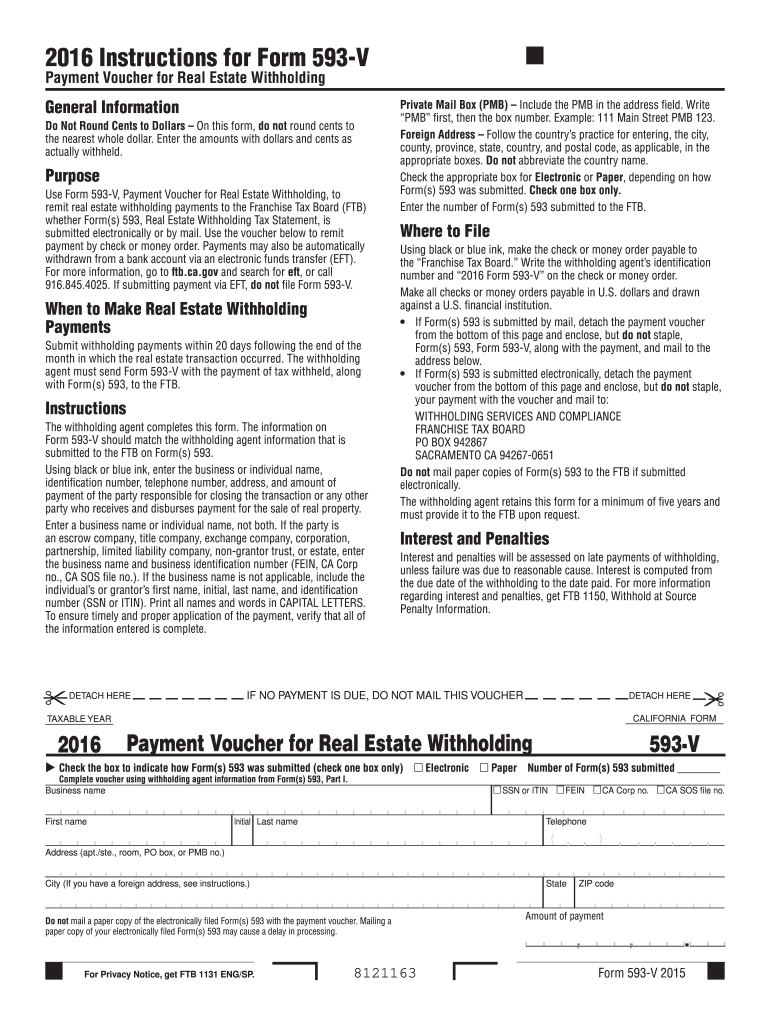 Form 593 V 2025 John Morris