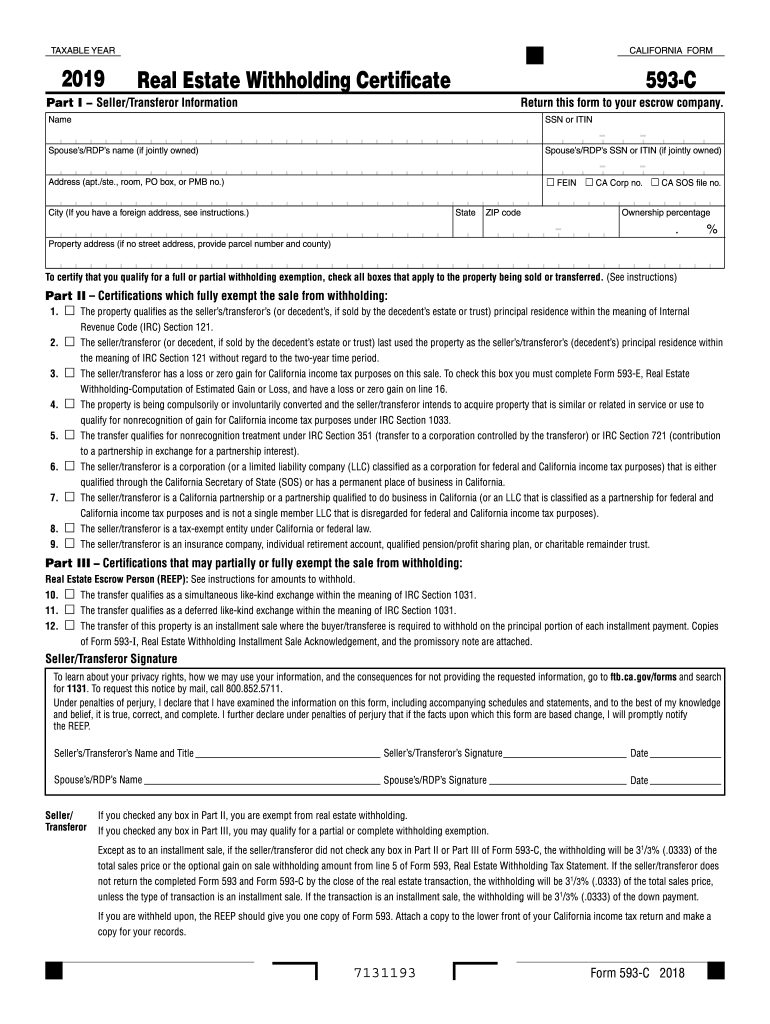 Form 593 V 2025 John Morris