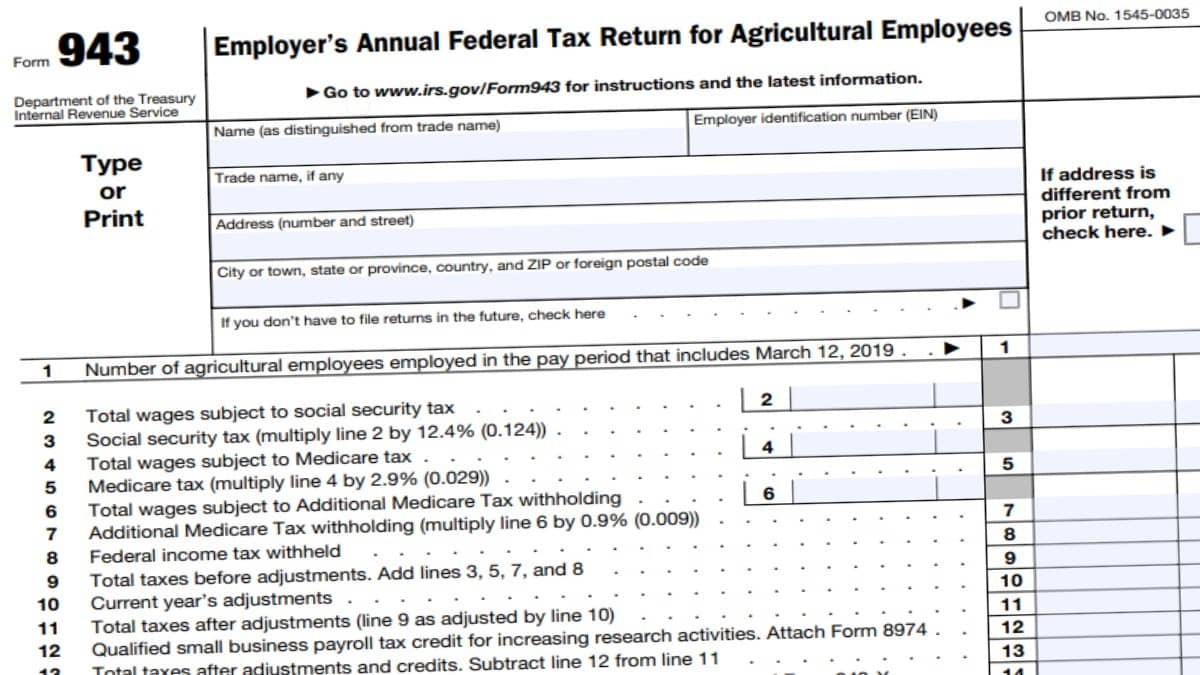 Form 943 Instructions 2025 Jacob Nasir