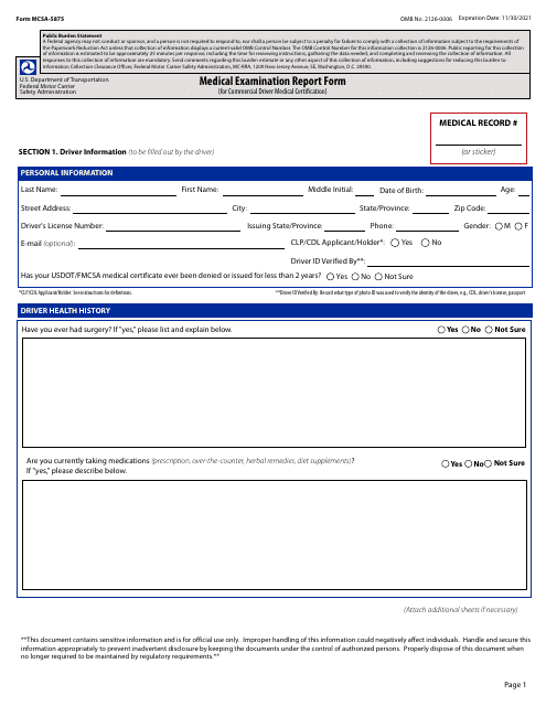 Form MCSA 5875 Fill Out Sign Online And Download Fillable PDF 