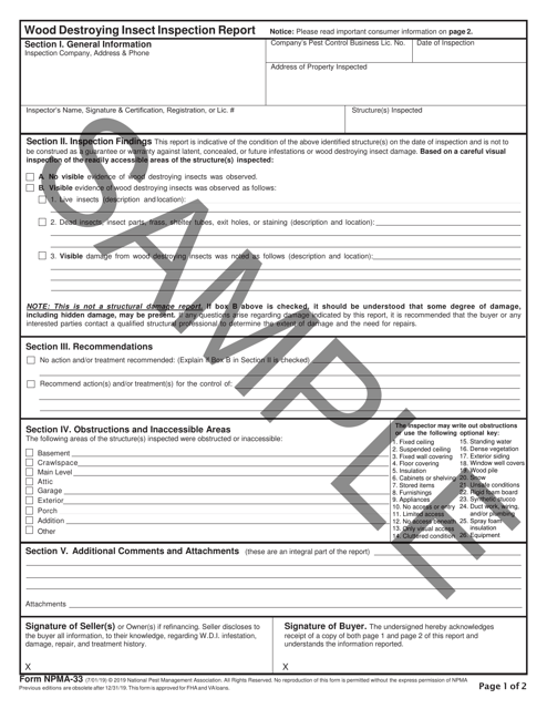 Form NPMA 33 Fill Out Sign Online And Download Printable PDF