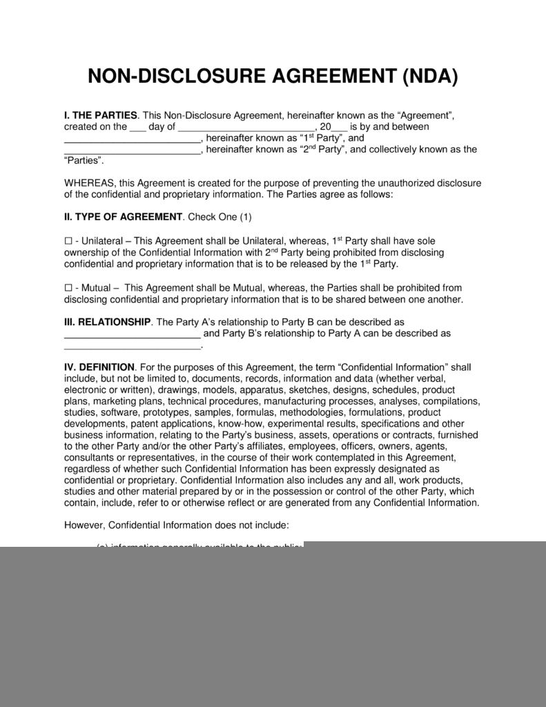 Free Film Movie Non Disclosure Agreement Nda Template Pdf Word 