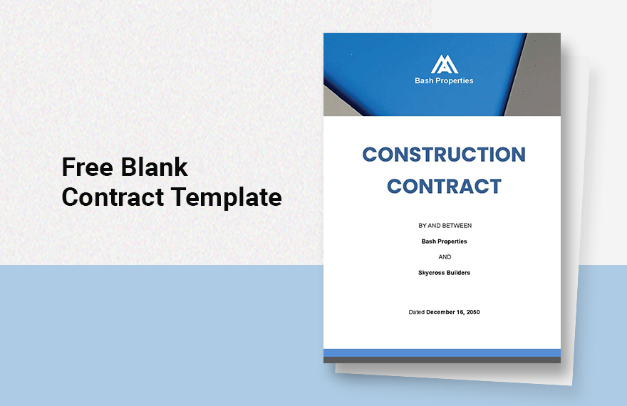Free Free Blank Contract Template Word Template