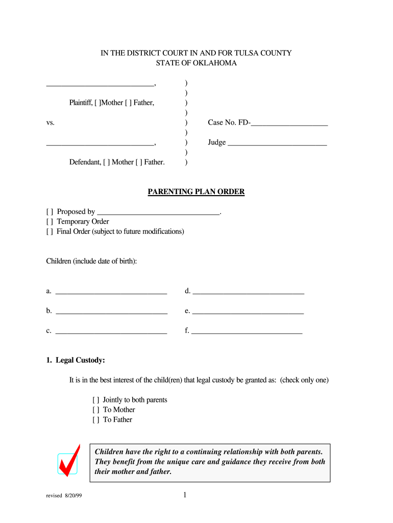 Free Joint Custody Agreement Template Sfiveband