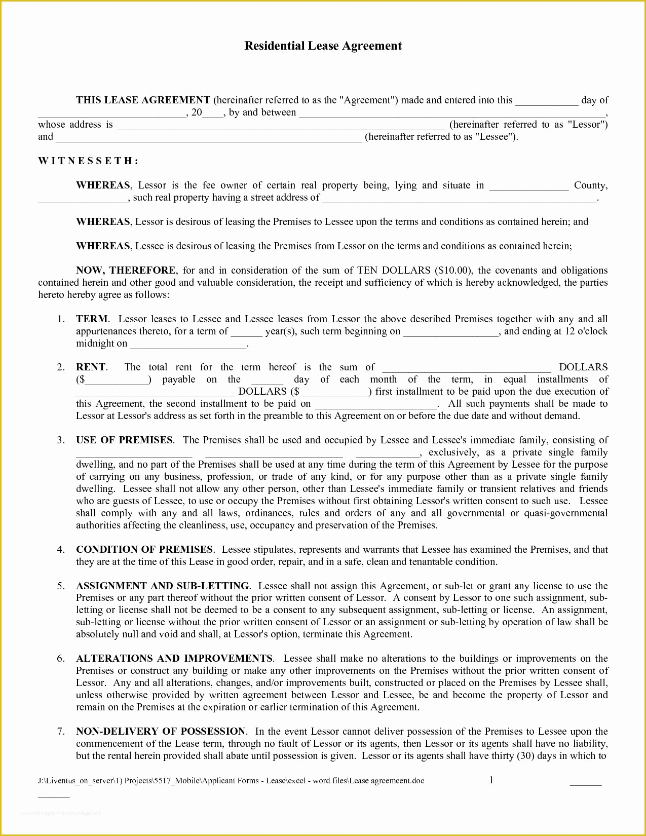 Free Lease Purchase Agreement Template Of Free Copy Rental Lease 