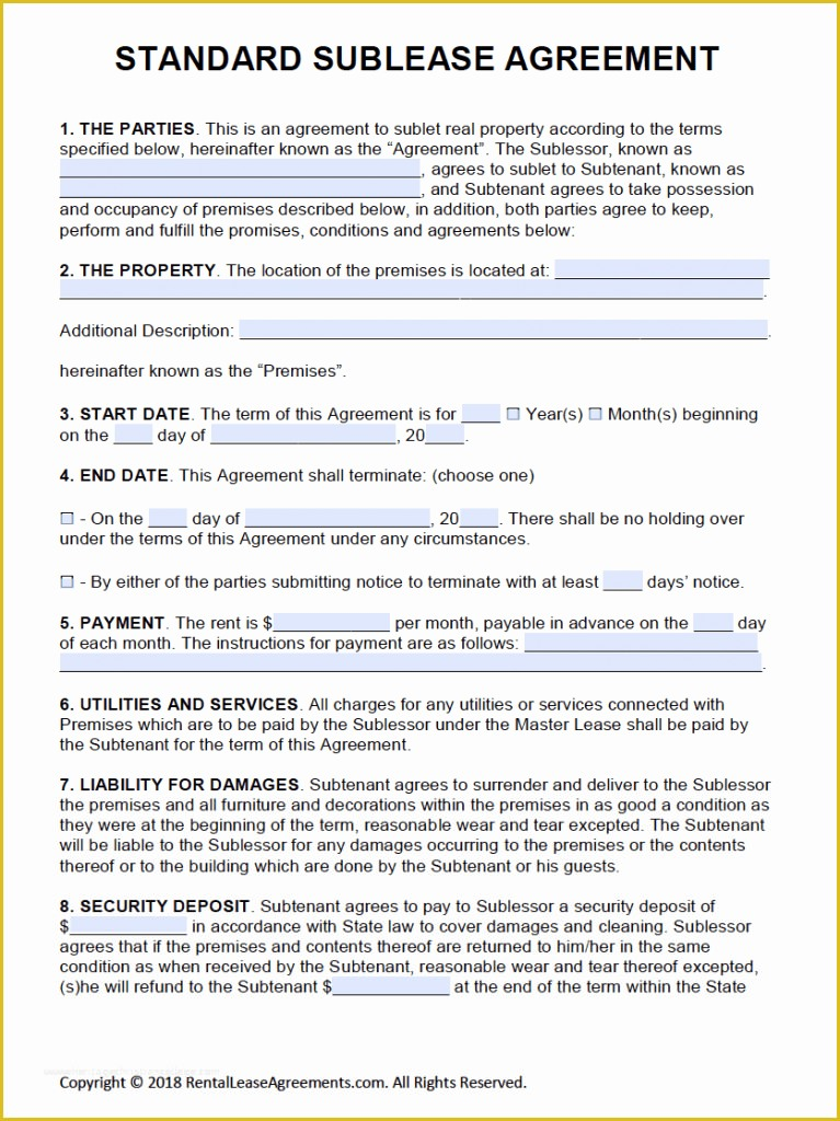 Printable Lease Agreement Missouri