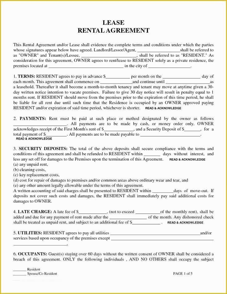 Printable Lease Agreement Nc