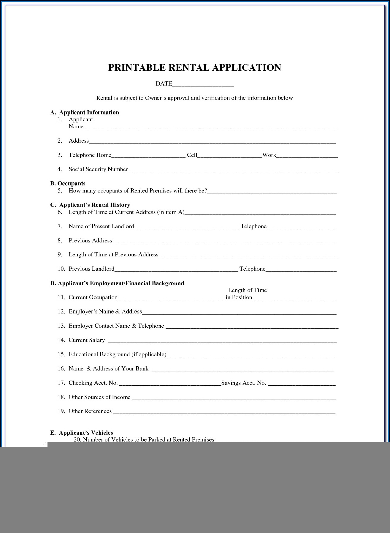 Free Printable 6 Month Lease Agreement Form Form Resume Examples 
