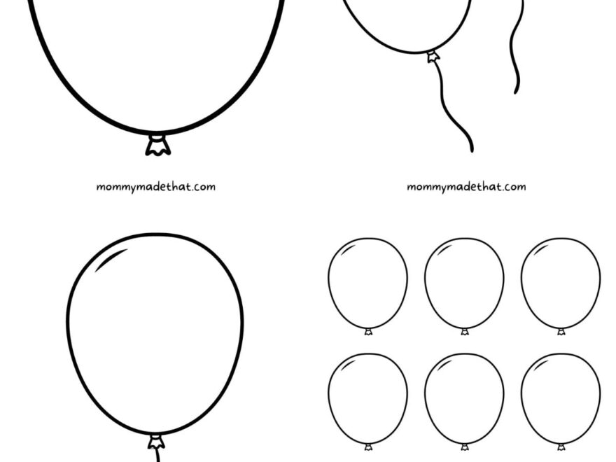 Free Printable Balloon Template Printable Templates Online By Paul