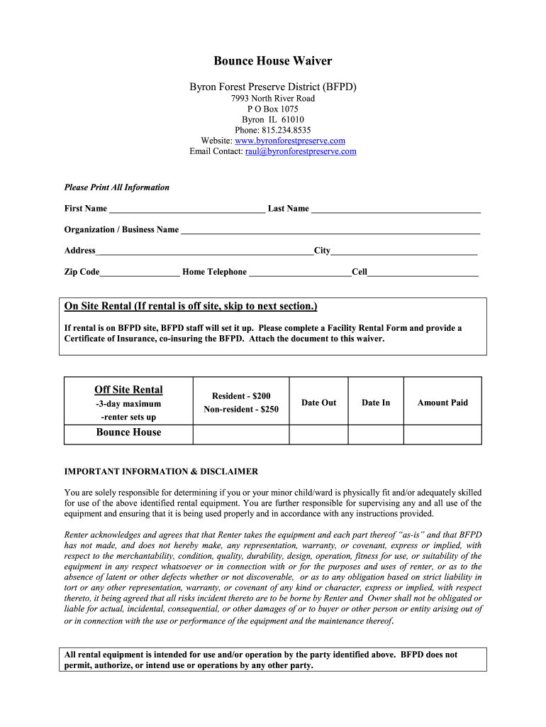 Free Printable Bounce House Rental Agreement Printable Word Searches