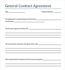 Free Printable Contract Agreement Template - Free Printable Wonderland ...