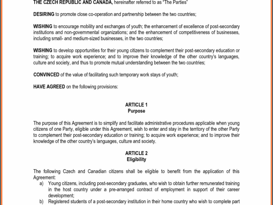 Free Printable Contract Between Two Parties